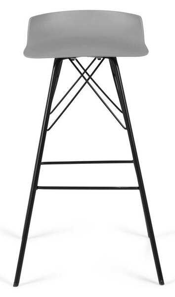 Szare hokery zestaw 2 szt. (wysokość siedziska 71 cm) Tori – Tenzo