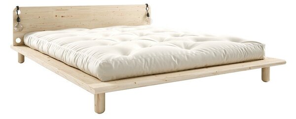 Łóżko dwuosobowe z drewna sosnowego ze stelażem 160x200 cm Peek – Karup Design