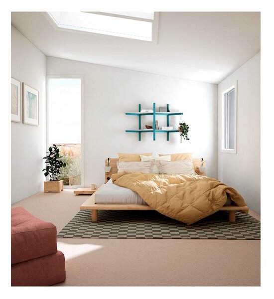 Łóżko dwuosobowe z drewna sosnowego ze stelażem 160x200 cm Peek – Karup Design