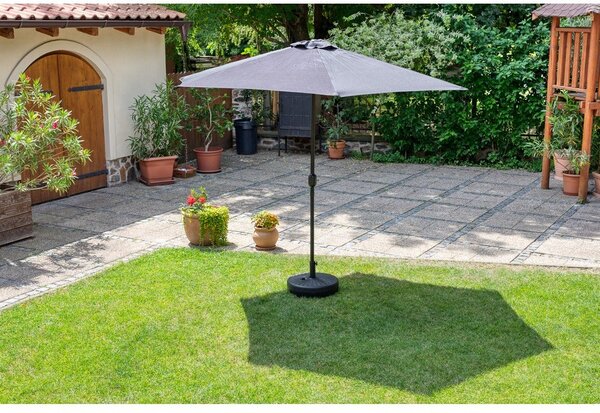 Czarny parasol ogrodowy bez podstawy Bonami Essentials Sun, ø 300 cm