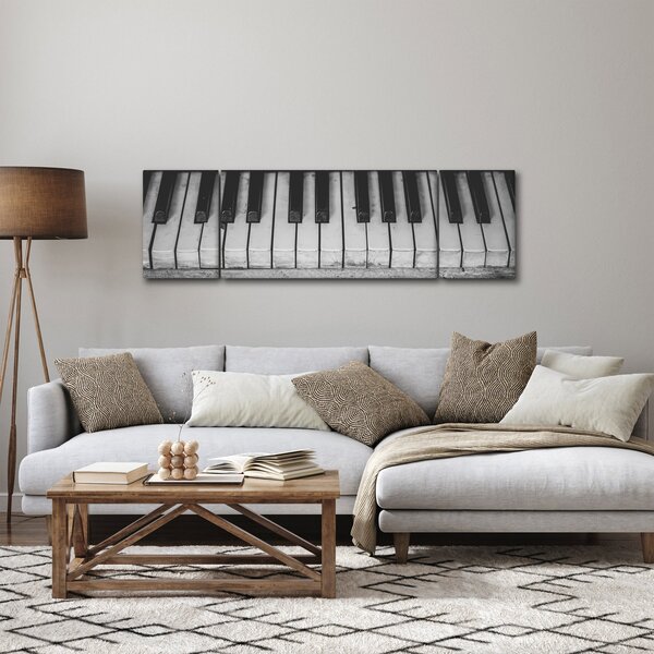 Obraz starego fortepianu (170x50 cm)