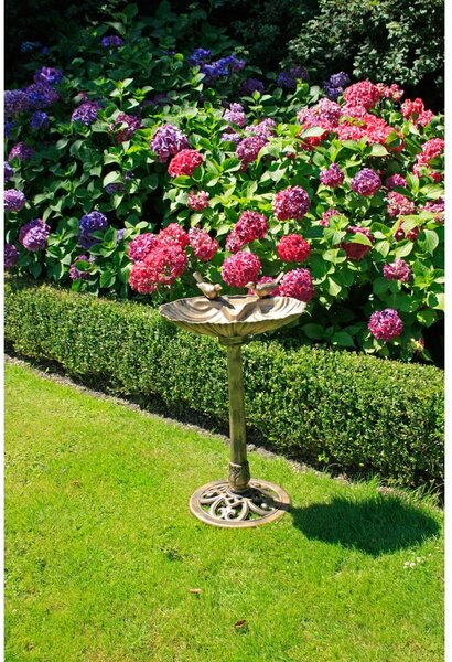 Brązowe ogrodowe poidełko dla ptaków Garden Pleasure