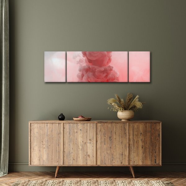 Obraz czerwonego dymu (170x50 cm)