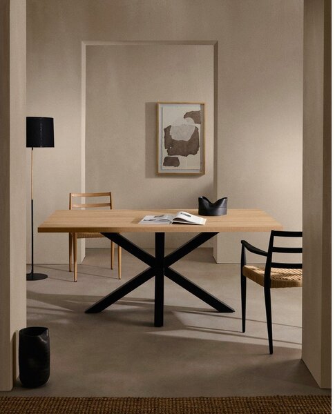 Stół do jadalni w dekorze drewna dębowego Kave Home, 200 x 100 cm