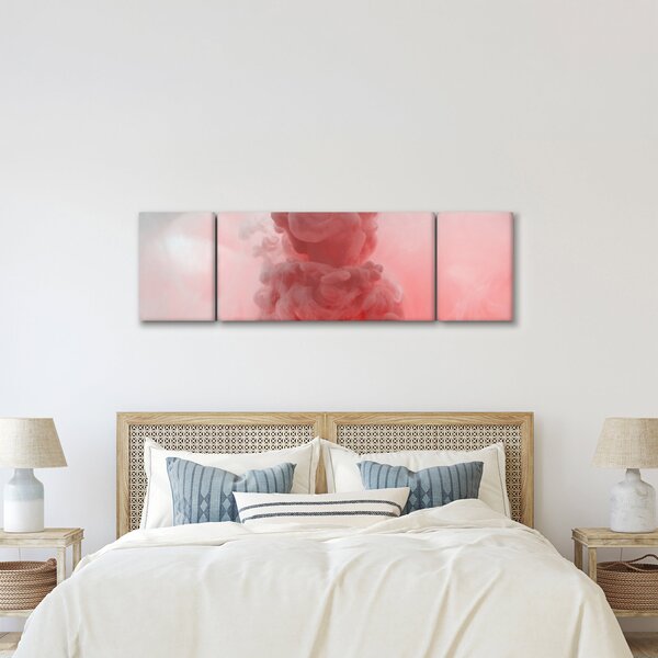 Obraz czerwonego dymu (170x50 cm)
