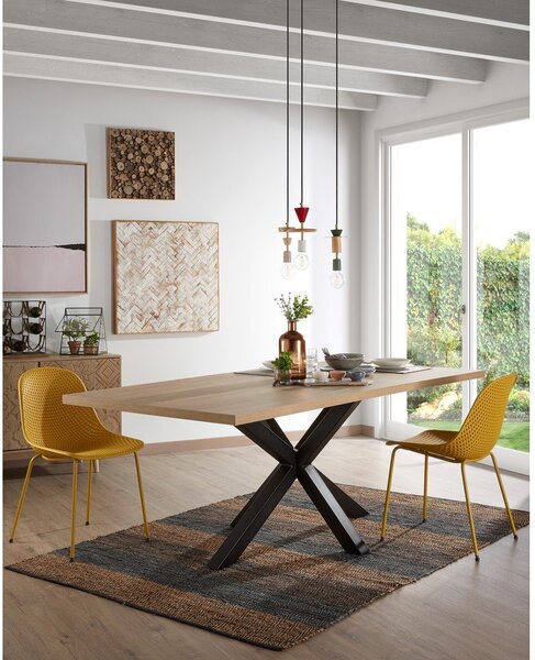 Stół do jadalni w dekorze drewna dębowego Kave Home, 200 x 100 cm