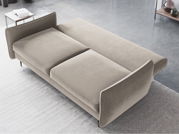 Beżowa sofa rozkładana ze schowkiem Cosmopolitan Design Vermont