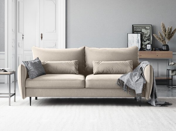 Beżowa sofa rozkładana ze schowkiem Cosmopolitan Design Vermont