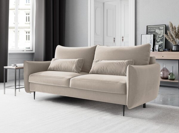 Beżowa sofa rozkładana ze schowkiem Cosmopolitan Design Vermont