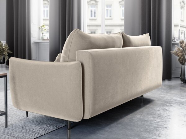 Beżowa sofa rozkładana ze schowkiem Cosmopolitan Design Vermont