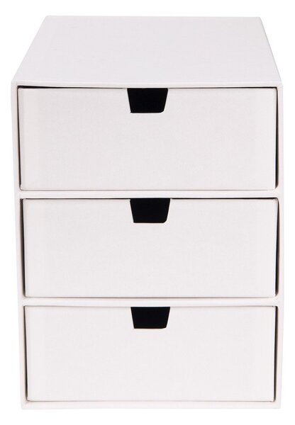 Biały organizer z 3 szufladkami Bigso Box of Sweden Ingrid