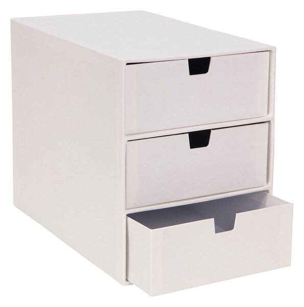 Biały organizer z 3 szufladkami Bigso Box of Sweden Ingrid