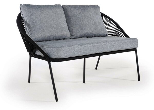 Czarna 2-osobowa sofa ogrodowa Bonami Selection North