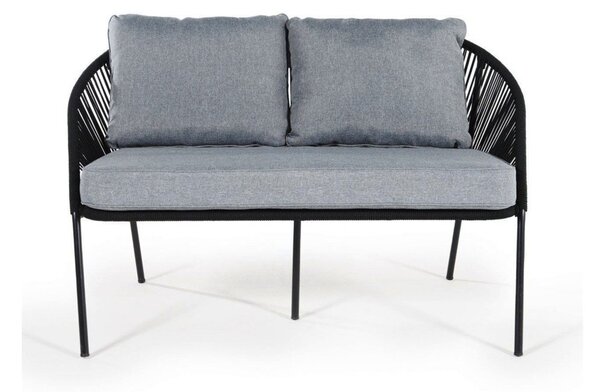 Czarna 2-osobowa sofa ogrodowa Bonami Selection North