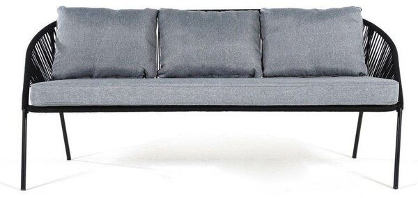 Czarna 3-osobowa sofa ogrodowa Bonami Selection North