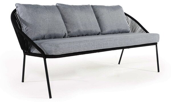 Czarna 3-osobowa sofa ogrodowa Bonami Selection North