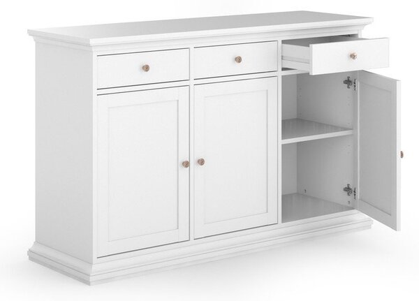 Biała niska komoda 144x92 cm Paris – Tvilum