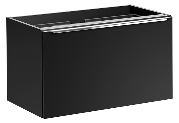 Czarna ścienna szafka umywalkowa 80 cm A0-E66