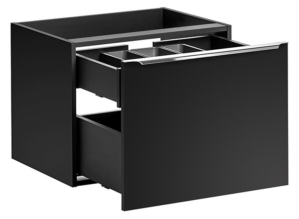 Czarna wisząca szafka pod umywalkę 60 cm G1-K25