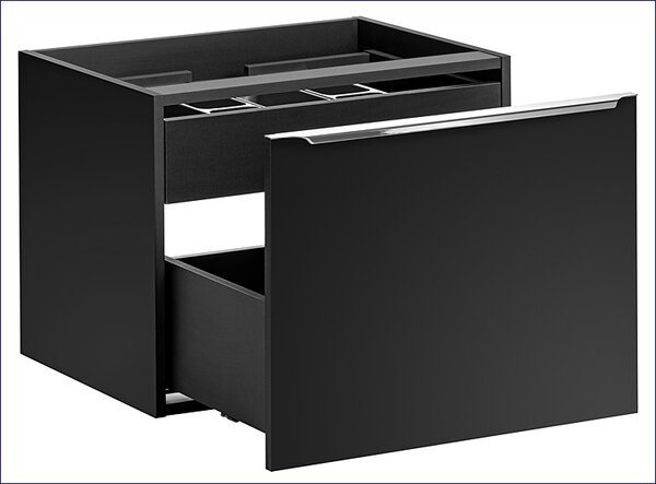 Czarna wisząca szafka pod umywalkę 60 cm G1-K25
