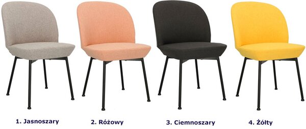 Ciemnoszare krzesło metalowe kuchenne Z0-D98
