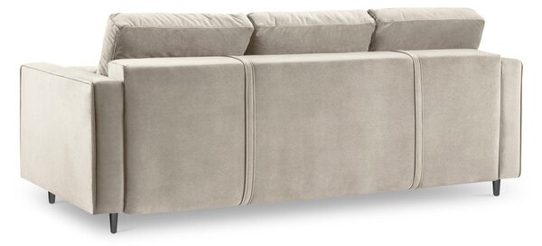 Beżowa aksamitna rozkładana sofa Milo Casa Santo