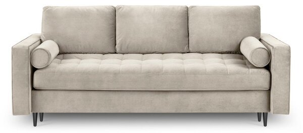 Beżowa aksamitna rozkładana sofa Milo Casa Santo