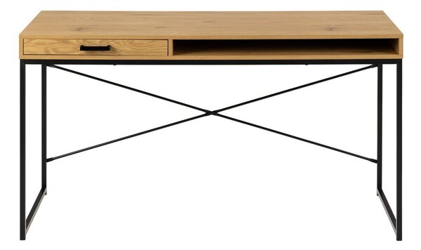 Biurko w dekorze dzikiego dębu Actona Seaford, 58x140 cm