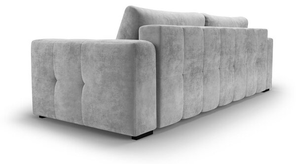 Jasnoszara aksamitna rozkładana sofa Milo Casa Luca