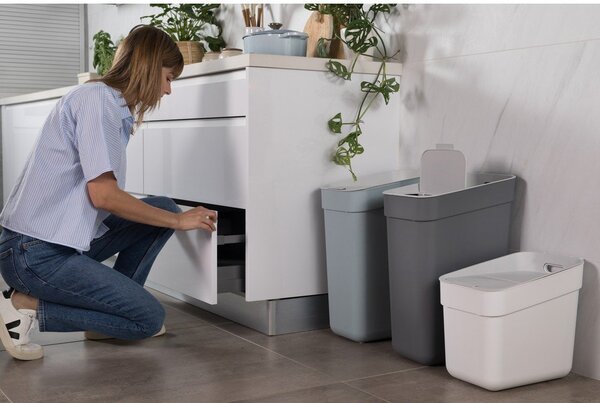 Jasnoniebieski kosz na śmieci do segregacji odpadów z plastiku z recyklingu 20 l Ready To Collect – Curver