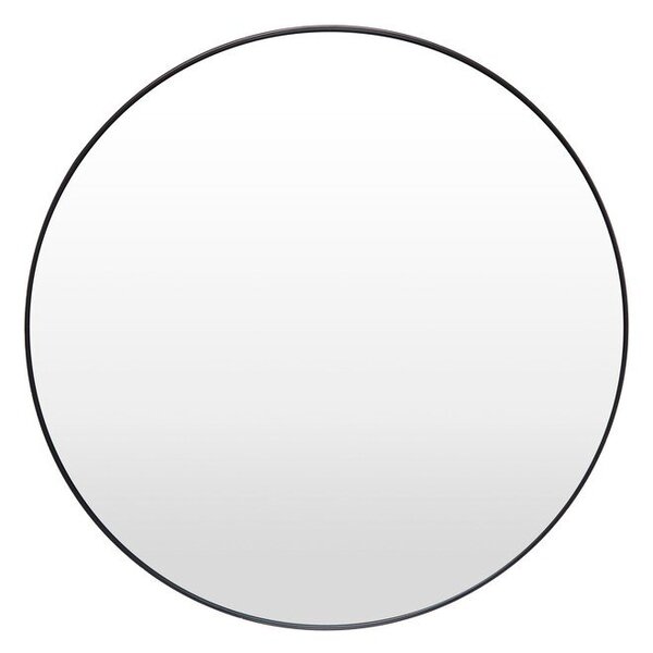 Czarne lustro ścienne Bonami Essentials Layla, ø 80 cm