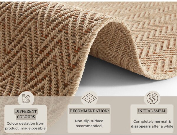 Jasnobrązowy chodnik odpowiedni na zewnątrz 80x250 cm Nature – Hanse Home