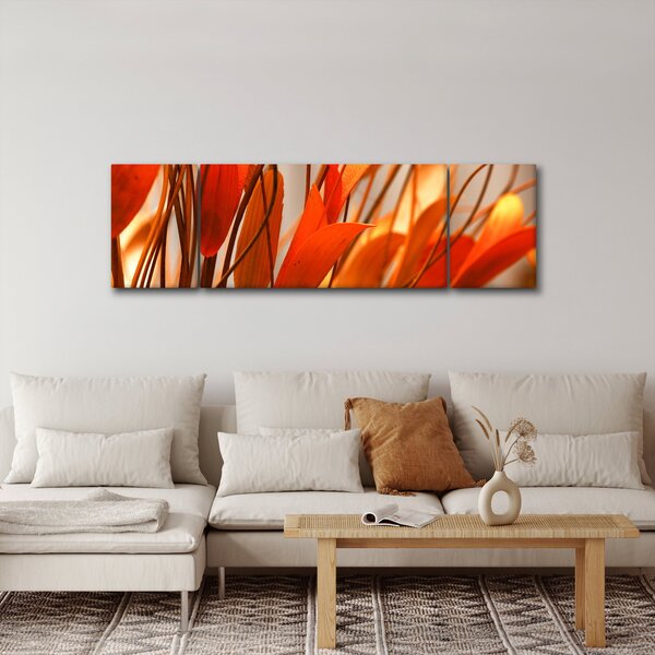 Obraz płatków kwiatów (170x50 cm)