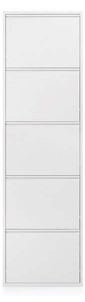 Biała metalowa uchylna szafka na buty 50x169x15 cm Ode – Kave Home