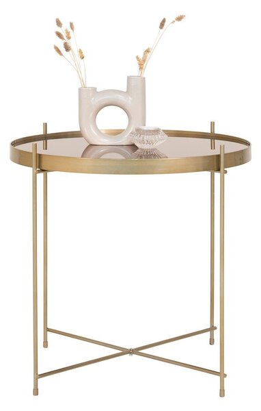 Okrągły stolik w kolorze złotym ø 48 cm Venezia – House Nordic