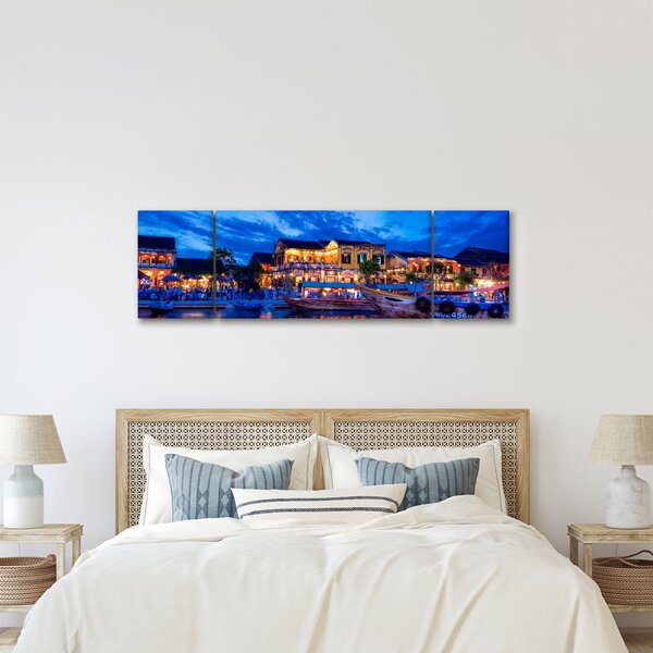Obraz nocnego miasta Hoi An w Wietnamie (170x50 cm)