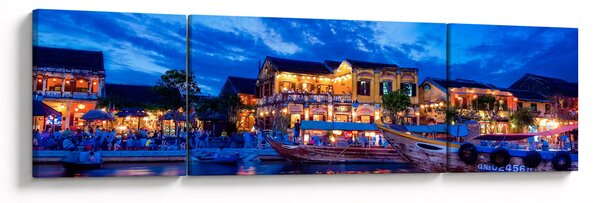 Obraz nocnego miasta Hoi An w Wietnamie (170x50 cm)