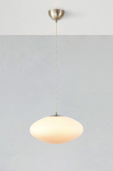 Biała lampa wisząca ze szklanym kloszem ø 38 cm Locus – Markslöjd