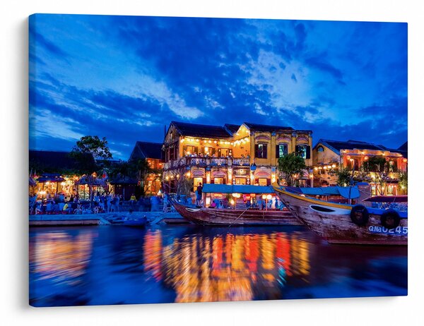 Obraz nocnego miasta Hoi An w Wietnamie (70x50 cm)
