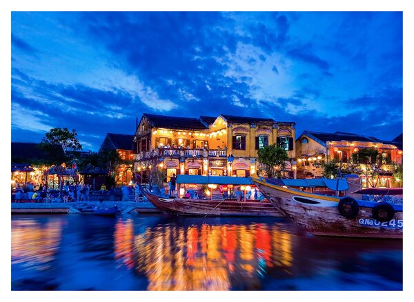 Obraz nocnego miasta Hoi An w Wietnamie (70x50 cm)