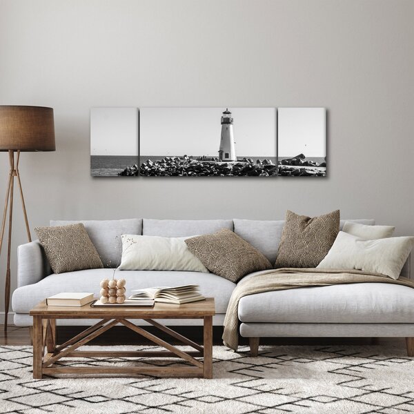 Obraz - Latarnia morska na wybrzeżu, Santa Cruz, Kalifornia (170x50 cm)