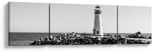 Obraz - Latarnia morska na wybrzeżu, Santa Cruz, Kalifornia (170x50 cm)