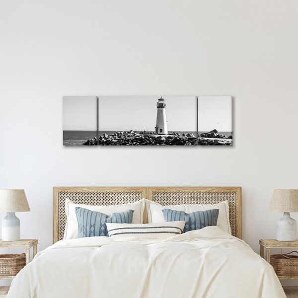 Obraz - Latarnia morska na wybrzeżu, Santa Cruz, Kalifornia (170x50 cm)