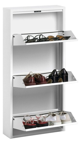 Biała metalowa uchylna szafka na buty 50x103x15 cm Ode – Kave Home