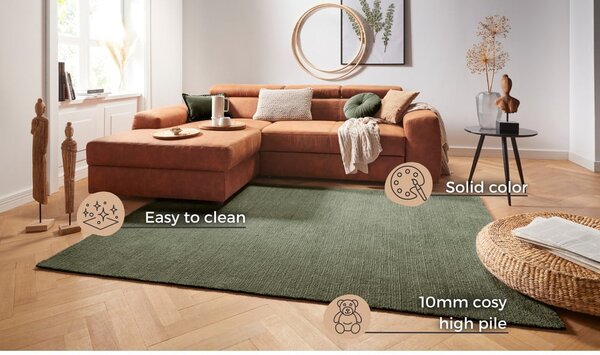 Ciemnozielony dywan Mint Rugs Supersoft, 120x170 cm