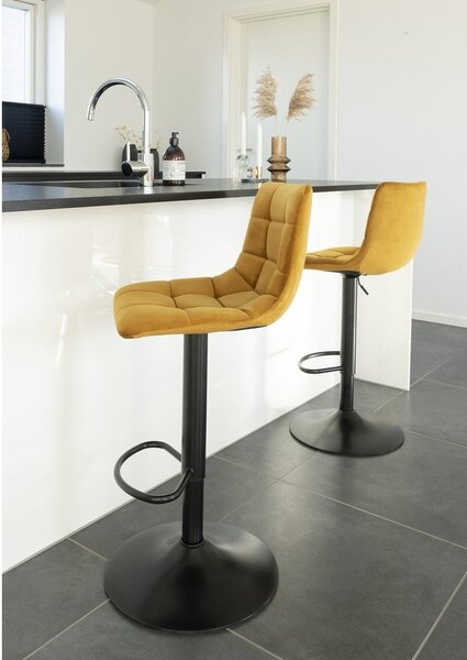 Żółte hokery zestaw 2 szt. 88 cm Middelfart – House Nordic