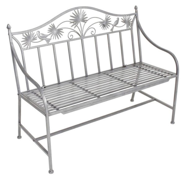 Szara metalowa ławka ogrodowa Talin – Garden Pleasure