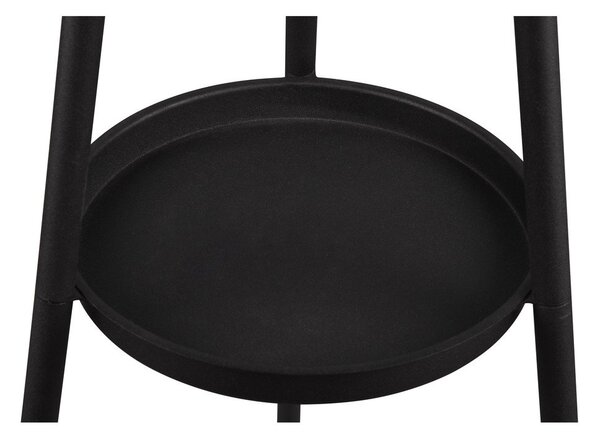 Czarna lampa stojąca z półką (wys. 152 cm) Colette – Reality