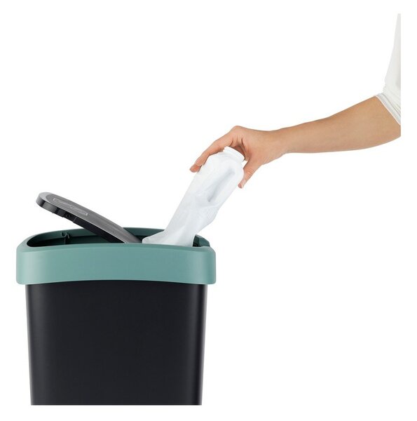 Kosz na śmieci z tworzywa sztucznego z recyklingu 50 L Twist − Rotho