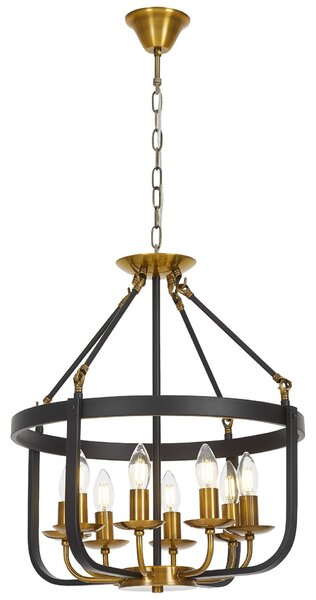 LAMPA WISZĄCA LOFT CZARNO-MOSIĘŻNA BERLING W8